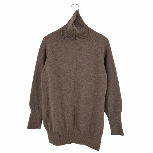 cantare 19AW タートルネックニット セーター プルオーバー 長袖 サイドボタン カシミヤ ウール混 レディース JPN:42