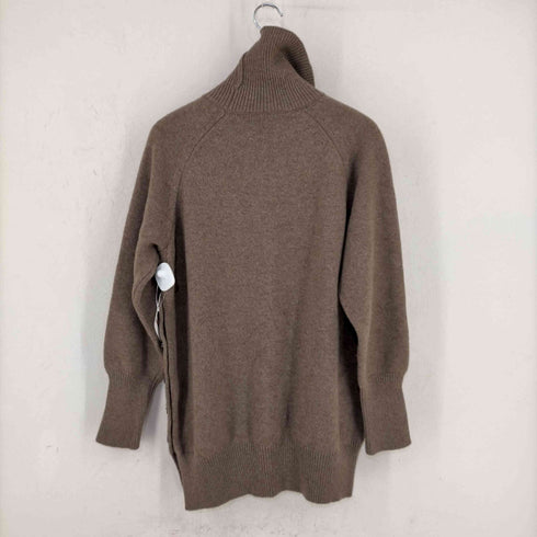 cantare 19AW タートルネックニット セーター プルオーバー 長袖 サイドボタン カシミヤ ウール混 レディース JPN:42