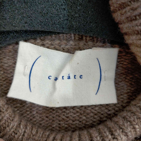cantare 19AW タートルネックニット セーター プルオーバー 長袖 サイドボタン カシミヤ ウール混 レディース JPN:42