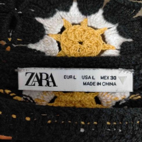 ザラ ZARA クロップドクロシェニット レディース JPN:L