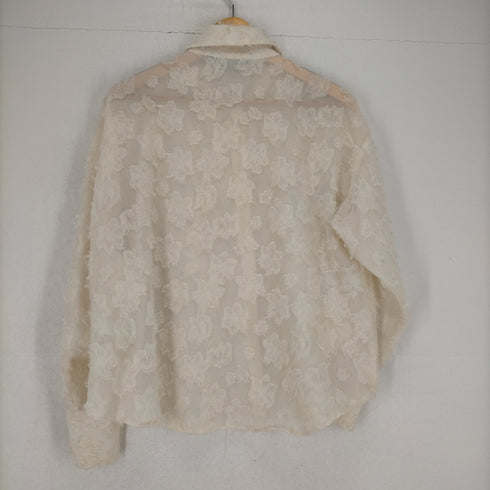 ザラ ZARA コントラストセミシースルーシャツ レディース JPN:L