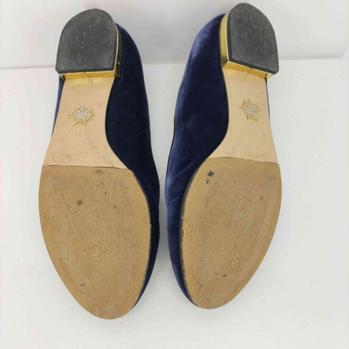 シャーロットオリンピア CHARLOTTE OLYMPIA KITTY FLATS ベロア キャット 刺繍 フラット パンプス レディース EUR:35