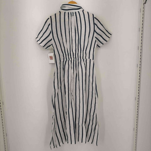 ザラ ZARA リネンストライプシャツワンピース レディース import:S