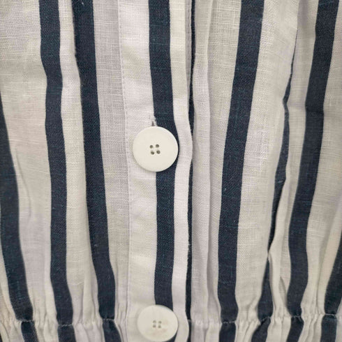 ザラ ZARA リネンストライプシャツワンピース レディース import:S