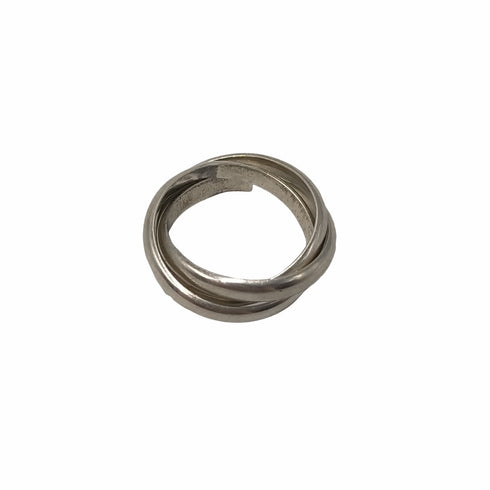 Silver 刻印 3連 リング レディース 6号