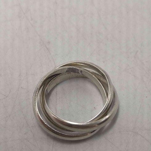 Silver 刻印 3連 リング レディース 6号