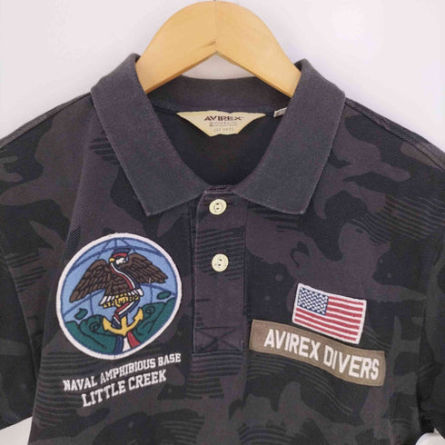 アヴィレックス AVIREX NAVY SEALS POLO ネイビーシールポロシャツ メンズ import:M