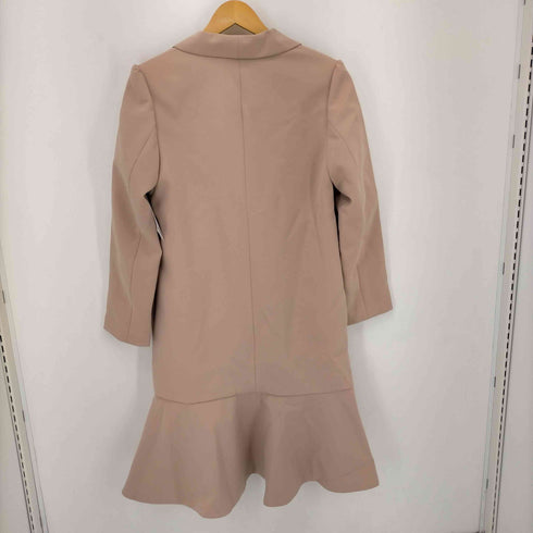 ボーダーズアットバルコニー borders at balcony 21AW RUFFLED HEM COAT ラッフル ヘムコート ショールカラー レディース 38