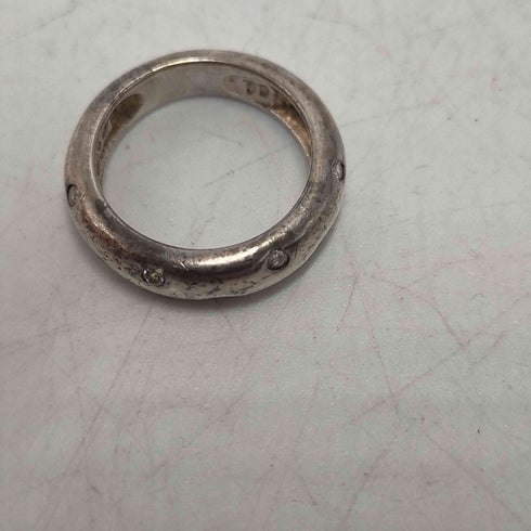 フォリフォリ Folli Follie Silver 925 刻印 SV ドットピンキー シルバー リング レディース 3号