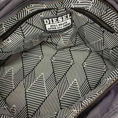 ディーゼル DIESEL ロゴ浮き出し キャンバストートバッグ フェード Y2K 裏地総柄 レディース