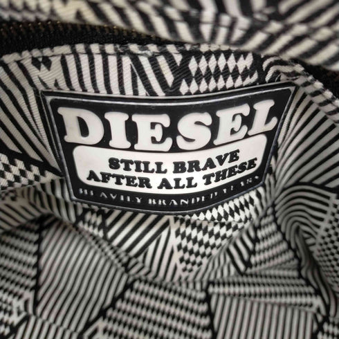 ディーゼル DIESEL ロゴ浮き出し キャンバストートバッグ フェード Y2K 裏地総柄 レディース