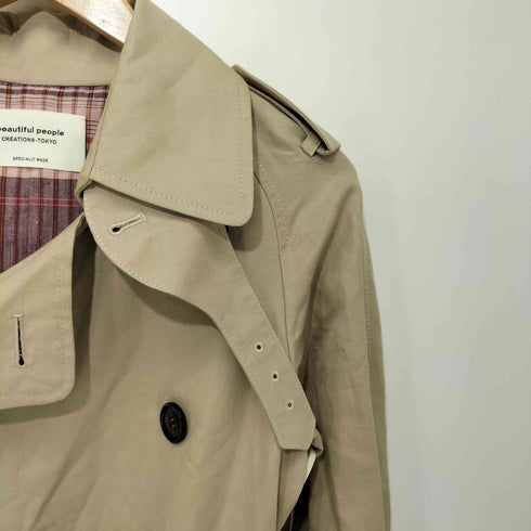 ビューティフルピープル beautiful people 19SS ultimate linen マキシロングトレンチコート スプリングコート ロング ベルト付き レディース 140