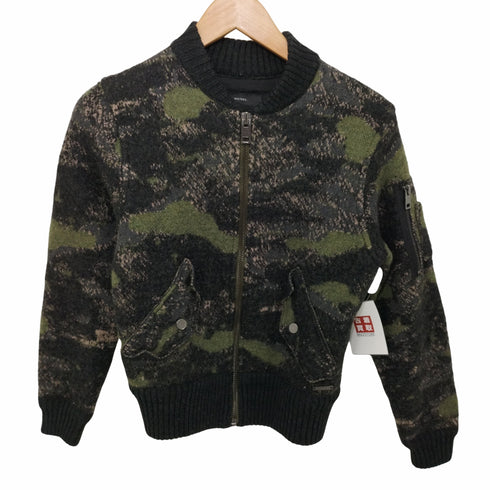 ディーゼル DIESEL ミリタリー ニット ジップアップブルゾン レディース import:XS