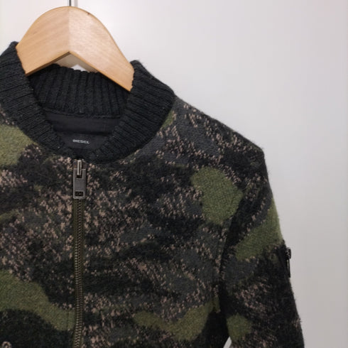 ディーゼル DIESEL ミリタリー ニット ジップアップブルゾン レディース import:XS