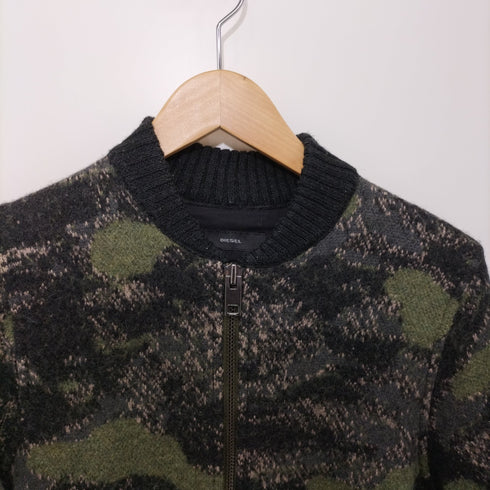 ディーゼル DIESEL ミリタリー ニット ジップアップブルゾン レディース import:XS