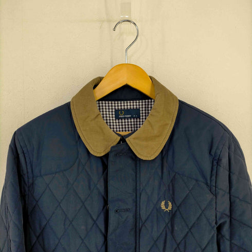 フレッドペリー FRED PERRY 襟コーデュロイ ロゴ刺繍 キルティングジャケット メンズ JPN:S