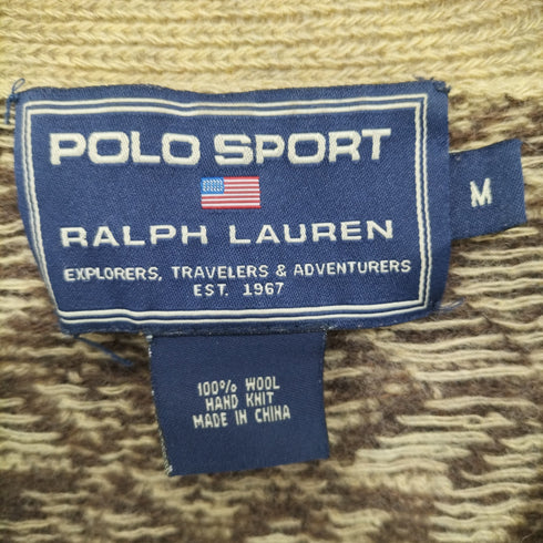 ポロスポーツラルフローレン POLO SPORT RALPH LAUREN 総柄 ロングスリーブ ニットカーディガン メンズ JPN:M