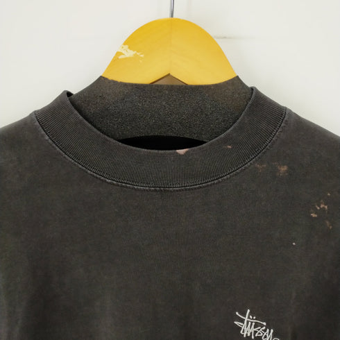 ステューシー Stussy STOCK LOGO L/S TEE ブリーチ ダメージ メンズ JPN:M