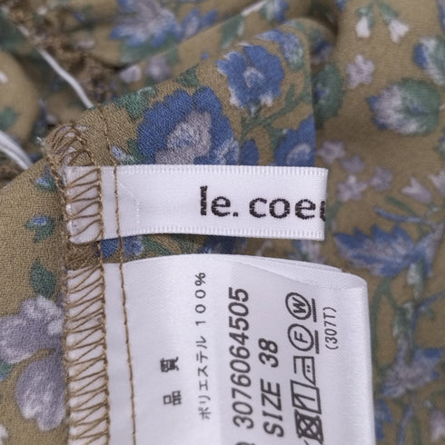 ルクールブラン le.coeur blanc ビンテージフラワーロングシャツワンピース レディース 38