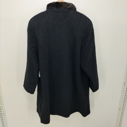 serizawa ウール アルパカ混 フェイクファー ロングコート レディース