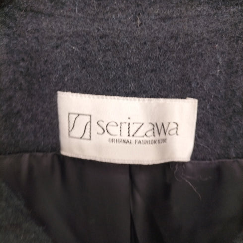 serizawa ウール アルパカ混 フェイクファー ロングコート レディース