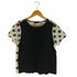 ポールスミスブラック Paul Smith BLACK ドット柄メッシュ切替 S/S Tシャツ レディース import:M