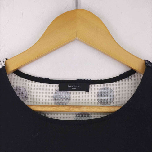 ポールスミスブラック Paul Smith BLACK ドット柄メッシュ切替 S/S Tシャツ レディース import:M