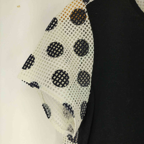 ポールスミスブラック Paul Smith BLACK ドット柄メッシュ切替 S/S Tシャツ レディース import:M