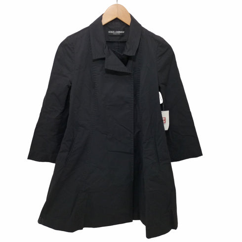 ドルチェアンドガッバーナ DOLCE&GABBANA ダブルブレスト フレア ステンカラーコート レディース JPN:36