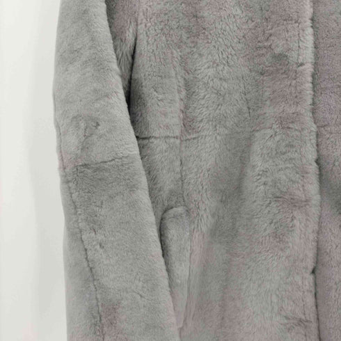 KB FUR ラムレザーノーカラーファーコート レディース JPN:7号