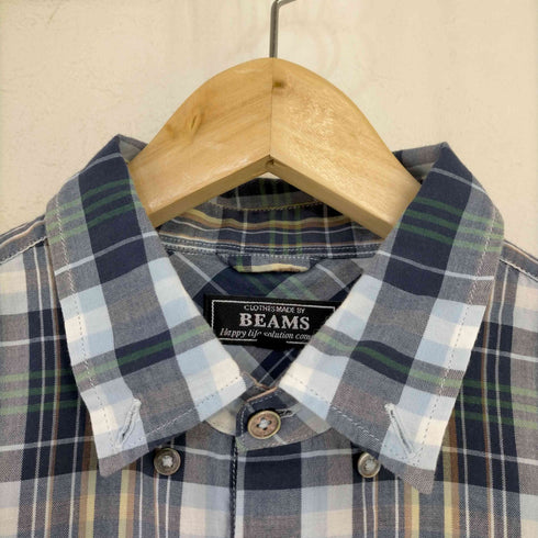 ビームス BEAMS マドラスチェック ボタンダウンシャツ メンズ JPN:M