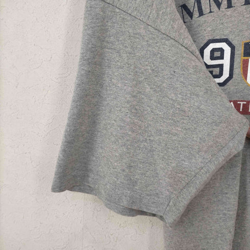 トミーヒルフィガー TOMMY HILFIGER MADE IN USA ロゴ三段プリント 霜降りTシャツ INTERNATIONAL GAME メンズ import:XXL