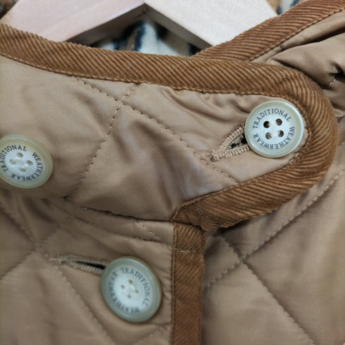 トラディショナルウェザーウェア Traditional Weatherwear レオパード裏起毛 キルティング ステンカラーコート レディース JPN:34