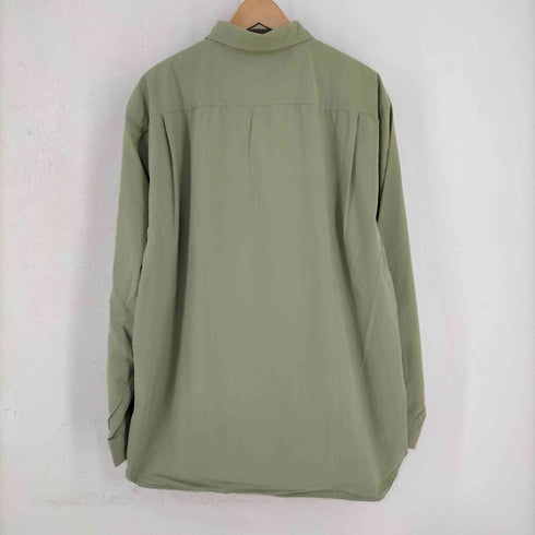 ギャップ Gap 90-00s OLD GAP 裾ロゴ刺繍 コットンL/Sシャツ マチ付き メンズ import:XL