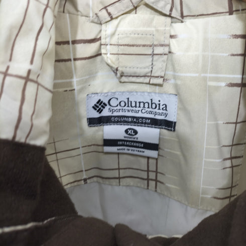コロンビア Columbia Bugaboo ロゴ刺繍 ランダムチェック ジップアップ ナイロンジャケット レディース JPN:XL