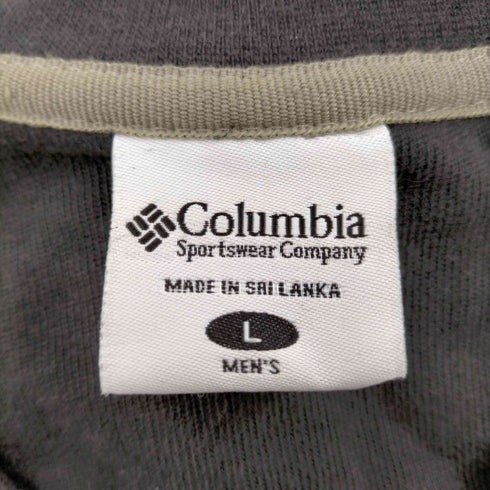 コロンビア Columbia ライン コットン クルーネック 長袖Tシャツ メンズ import:L