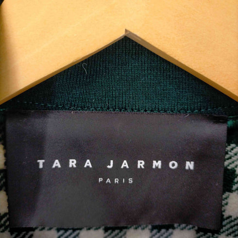 タラジャーモン TARA JARMON 千鳥柄 ジップ ロングコート レディース 36