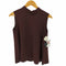 フォクシーニューヨーク FOXEY NEW YORK 20SS Chic Pleats Top ノースリーブ Aライン バックプリーツ プルオーバー ハイネック シャツ ブラウス レディース JPN:38