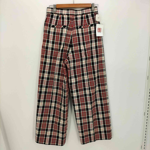 アストラット ASTRAET チェック柄ワイドスラックスパンツ レディース JPN:2
