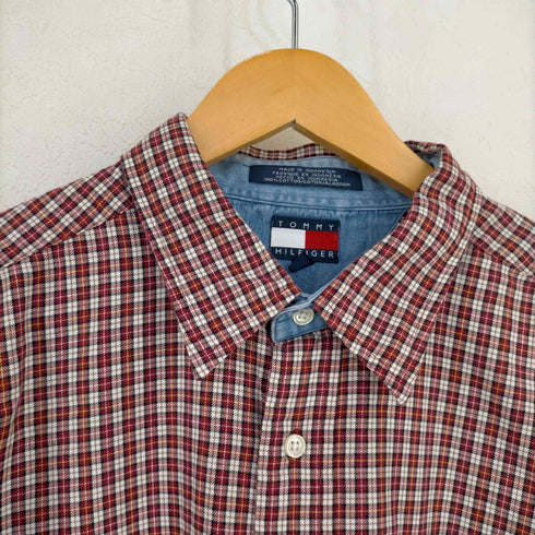 トミーヒルフィガー TOMMY HILFIGER 90s チェックL/Sシャツ メンズ import:XL