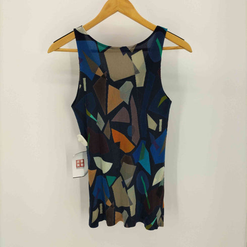 プリーツプリーズイッセイミヤケ PLEATS PLEASE ISSEY MIYAKE 総柄 ノースリーブ ブラウス トップス カットソー プルオーバー レディース