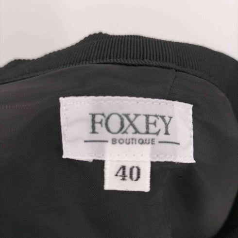 フォクシー FOXEY BOUTIQUE スカートブティック ベロア リボン デザイン Aライン ミニ丈 スカート レディース JPN:40