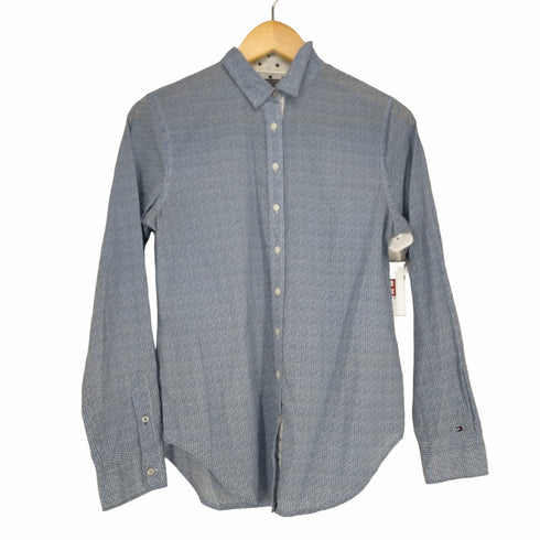 トミーヒルフィガー TOMMY HILFIGER REGULAR FIT 総柄コットンシャツ レディース JPN:4