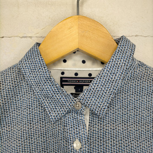 トミーヒルフィガー TOMMY HILFIGER REGULAR FIT 総柄コットンシャツ レディース JPN:4