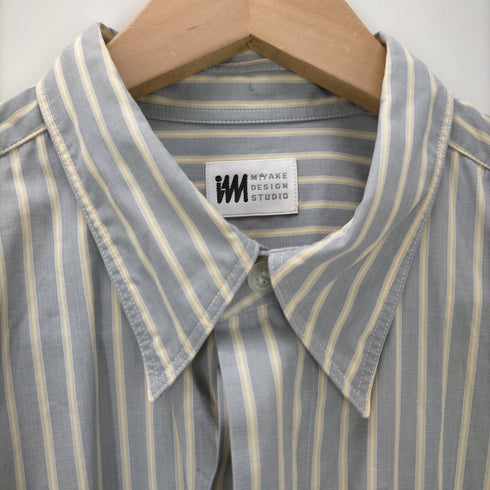 イッセイミヤケ ISSEY MIYAKE ストライプ柄 長袖シャツ メンズ