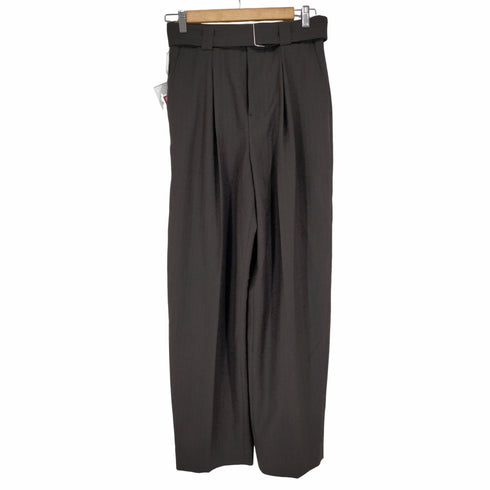 ジョンリンクス jonnlynx STRIPE TUCK PANTS (BROWN) レディース JPN:34