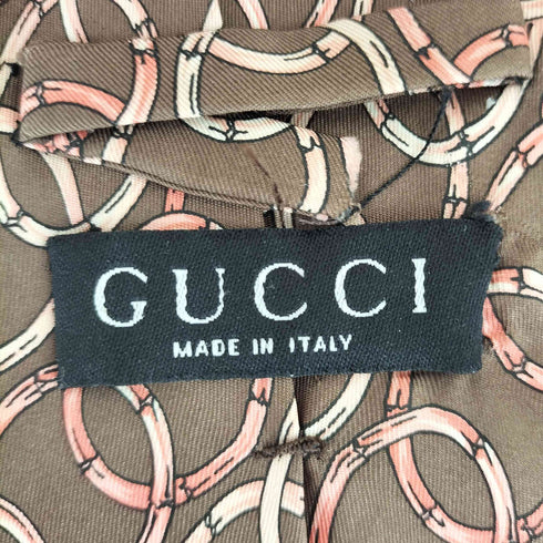 グッチ GUCCI 総柄 シルク ネクタイ メンズ