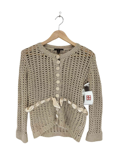 ルイヴィトン LOUIS VUITTON ウエストリボン カシミヤ フィッシュネットカーディガン レディース JPN:S