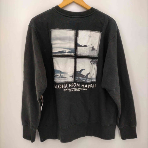 ローカルモーション local motion バックプリント クルーネックスウェット メンズ JPN:M
