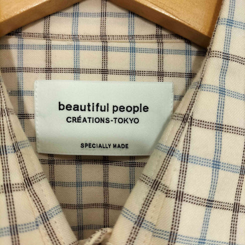ビューティフルピープル beautiful people 長袖チェックシャツ レディース 170
